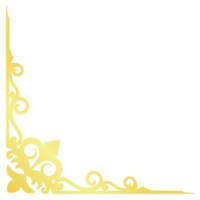 d'oro tailandese modello angoli decorare il angolo bordi. png