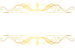 Linee per barocco Vintage ▾ testo d'oro disegno, gratuito spazio per testo, telaio png