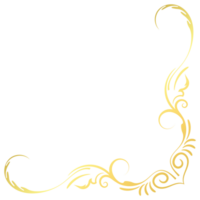 guld årgång barock hörn prydnad retro mönster antik stil akantus. dekorativ design filigran kalligrafi. du kan använda sig av för bröllop dekoration av hälsning kort och laser skärande. png