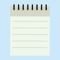 Vector realistic template notepad with spiral
