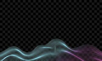 Vector data visualization dynamic wave pattern vector