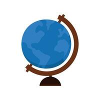 Vector desktop earth globe icon vector illustration in a flat style isolated on white background