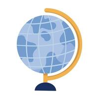 Vector illustration of a globe on a training stand