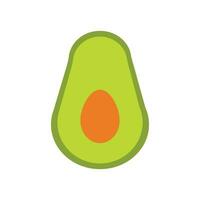 Vector icon illustration. colorful avocado. isolated on white background