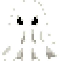 Ghost cartoon icon in pixel style vector
