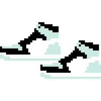 Sneaker cartoon icon in pixel style vector
