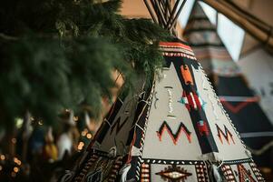 Native american tipi. Generate Ai photo