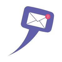 vector mensaje icono correo sobre SMS icono diseño