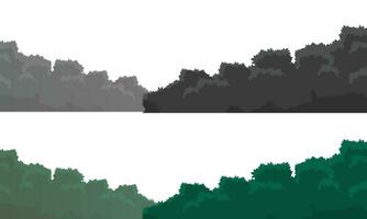 Vector woods silhouette design background