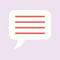 Vector chat speech bubble icon on white background