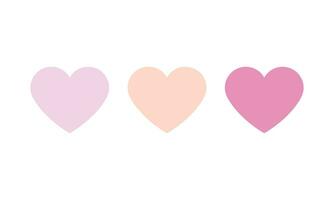 Vector heart icon color variations. heart symbol for your design