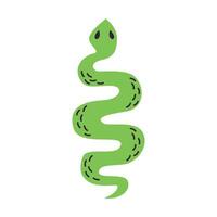 Vector hand drawn snake on white background