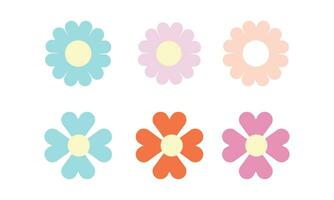 Vector flat spring flower collection