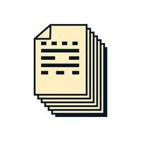 Vector paper document icon vector logo template illustration design