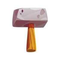 Vector thor hammer on white background