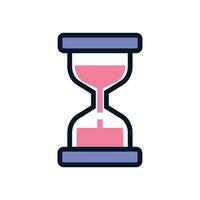 Vector the hourglass is running out of time end of deadline