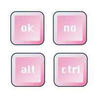 Vector ctrl alt del shortcut keys keyboard keys computer button vector stock illustration