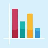 Vector graph bar chart. infographics. vector flat illustration