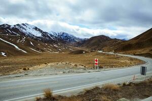 highway in witaki district in south land new zealand photo