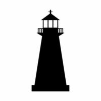 faro silueta vector. faro silueta lata ser usado como icono, símbolo o signo. faro icono vector para diseño de costa, guía, advertir o puerto