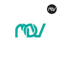 letra mov monograma logo diseño vector