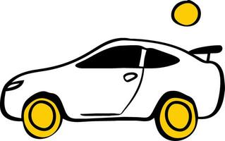 Car under the sun clipart vector