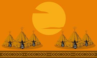 Native American Day Background Design. Suitable to use on Native American day event on United States of America vector