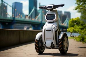 limpiar energía segway en tecnológico ciudad foto