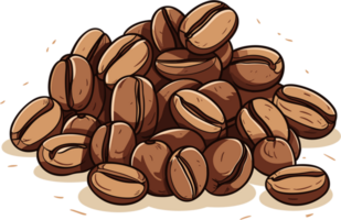 rostad kaffe bönor illustration ai generativ png