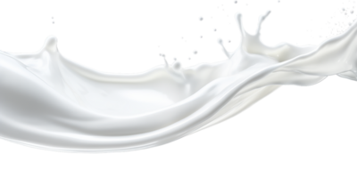 photorealistic image of a splash of milk. splash of white milk, cream with drops and splashes. AI generated png