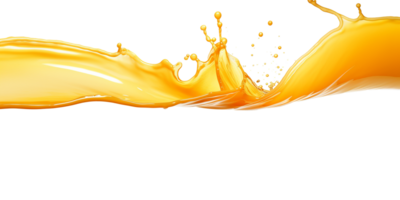 photorealistic image of an orange juice splash. splash of orange fruit juice with drops and splashes. AI Generative png