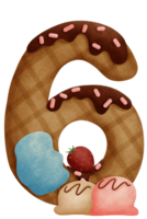 sweet number dessert png