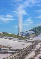 mutnovskaya geotermia estación, Kamchatka península foto