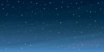 Snowfall with night sky background vector illustration.