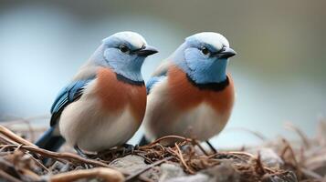 photo of heart-melting two Jays with an emphasis on expression of love. Generative AI