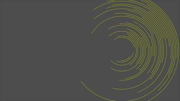 Orange circular lines abstract futuristic video animation