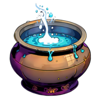 Magical Pot Hand Drawn Cartoon Style Illustration AI Generated png