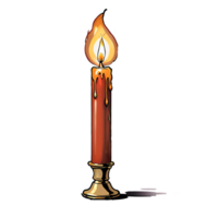 Candle Hand Drawn Cartoon Style Illustration AI Generated png