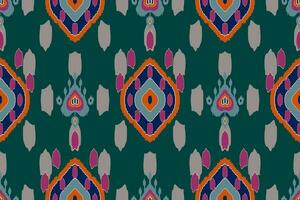 Ikat tribal Indian seamless pattern. Ethnic Aztec fabric carpet mandala ornament native boho chevron textile.Geometric African American oriental traditional vector illustrations. Embroidery style.