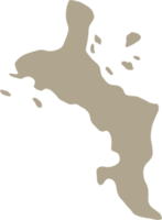 garabatear a mano dibujo de seychelles isla mapa. png