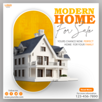 Real estate house property instagram post or square web banner template psd