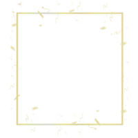 Yellow square border transparent background for party, New Year, Christmas Eve countdown celebration events png