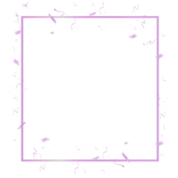 Purple square border transparent background for party, New Year, Christmas Eve countdown celebration events png