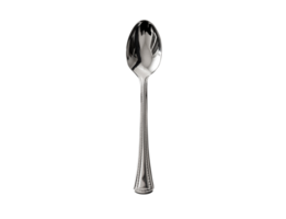 Isolated utensil silver spoon on transparent background png