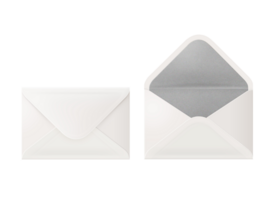 White and gray envelope by environmental materials for postage mail png