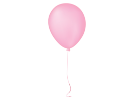 Isolated single pink gathering event air balloon on transparent background png