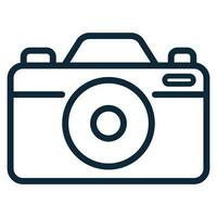 Photo camera. Vector line icon