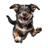 Cute playful and adroable dog transparent background AI Generative png