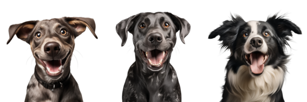 Cute playful and adroable dog transparent background AI Generative png