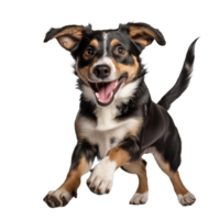 Cute playful and adroable dog transparent background AI Generative png